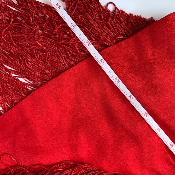 Red Tiered Fringe 1920’s Flapper Dress Small - Picture 13 of 16